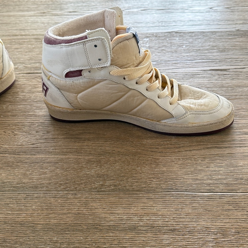 Golden Goose Men's High-Top Sneakers - Beige and Burgundy - Picture 3 of 10